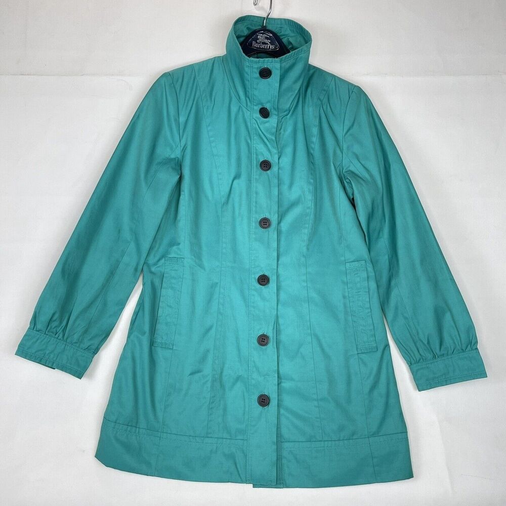 Marc New York Womens Trench Jacket Coat Green Size M - Picture 2 of 16